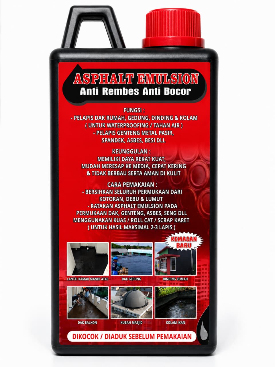 Asphalt Emulsion waterproofing Subur Jaya Aspal 1 kg