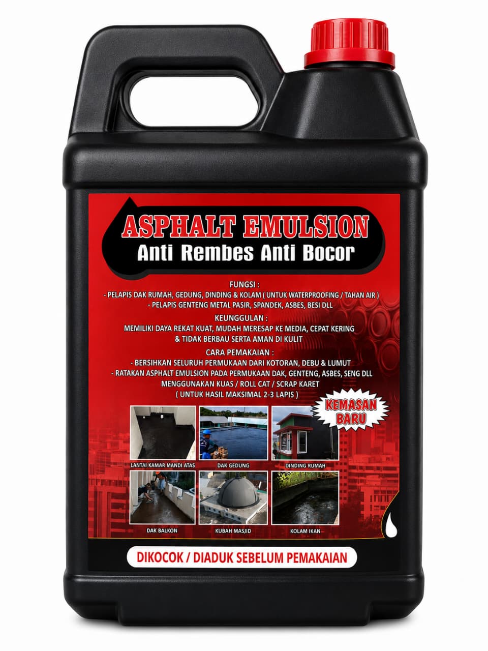 Asphalt Emulsion waterproofing Subur Jaya Aspal 5 kg