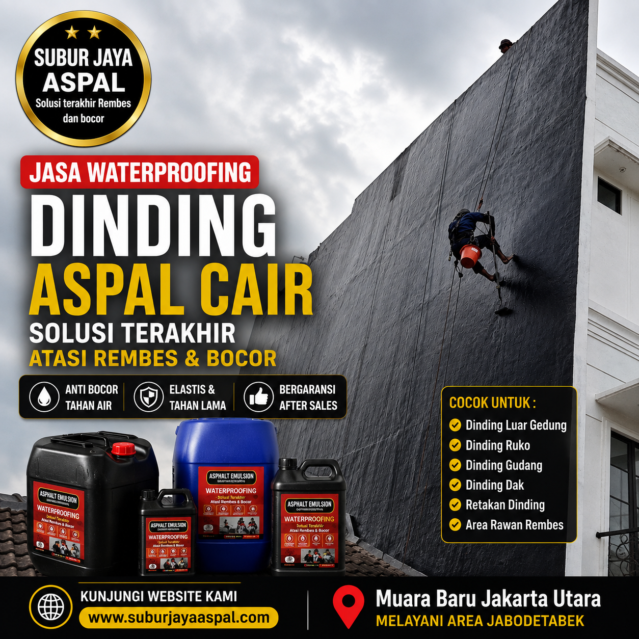 Jasa waterproofing dinding Muara Baru Jakarta Utara