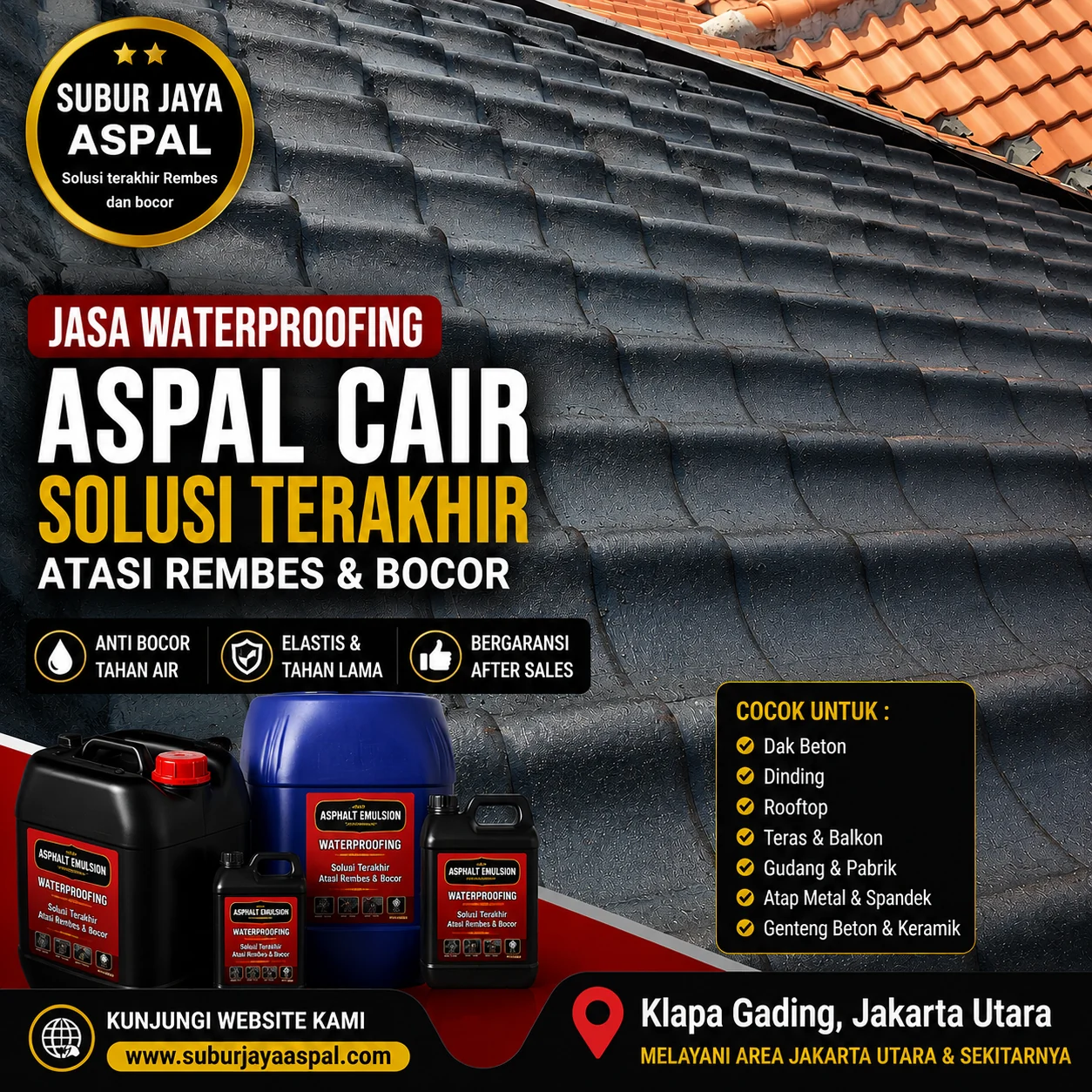 Jasa waterproofing genteng Kelapa Gading Jakarta Utara