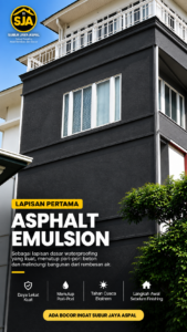 Aplikasi Asphalt Emulsion untuk waterproofing dinding di Pamulang